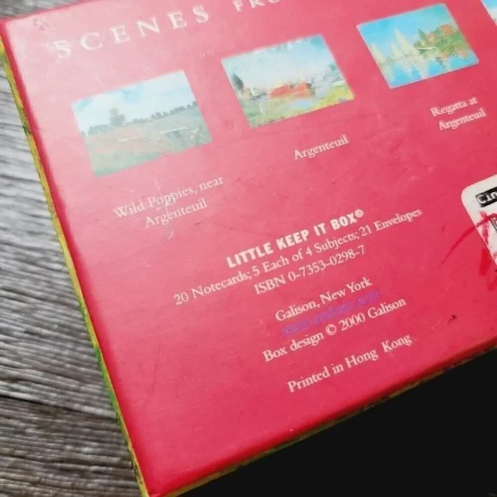 Vintage 2000 Monet Galison NY Notecards Keep It Box Argenteuil